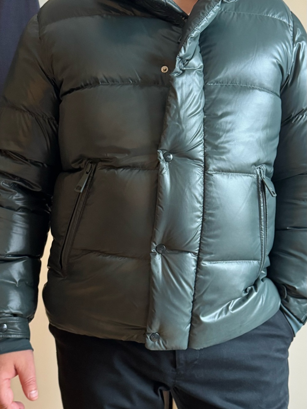 SAM. Men's Forest Green Quilted Puffer Jacket
